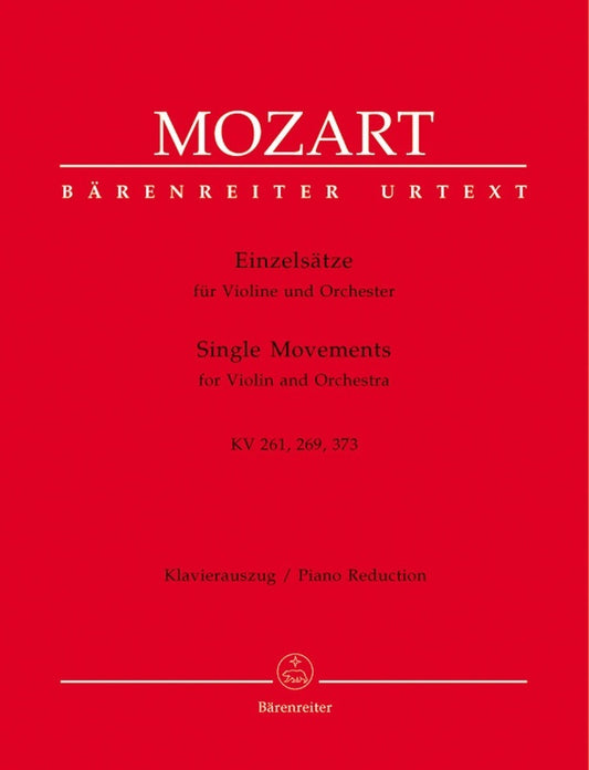 Single Movements K 261 K 269 K 373 Violin Piano Book