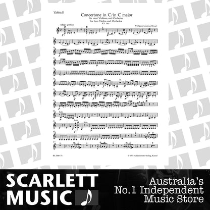 Concertone For Two Violins And Orchestra In C Major K. 190 (166B; Kv6:186 E) — view 2