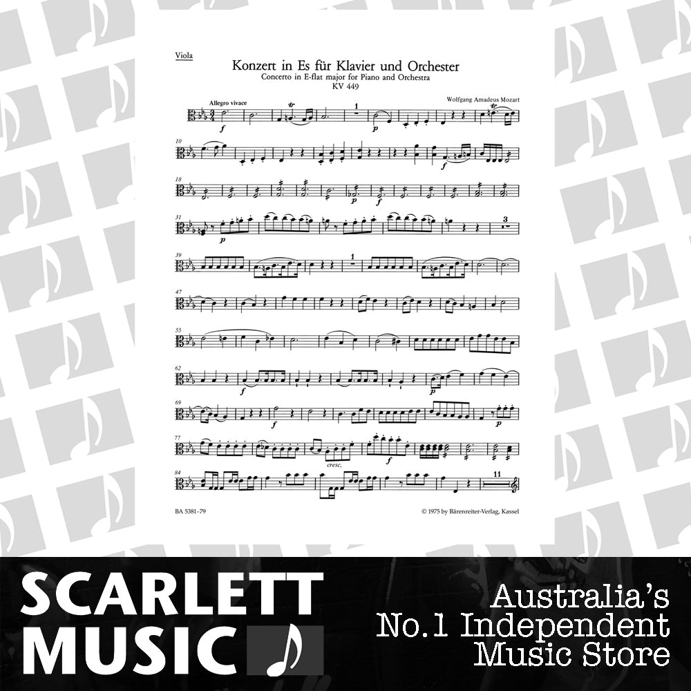 Concerto For Piano And Orchestra No. 14 In E-Flat Major K. 449 — view 2