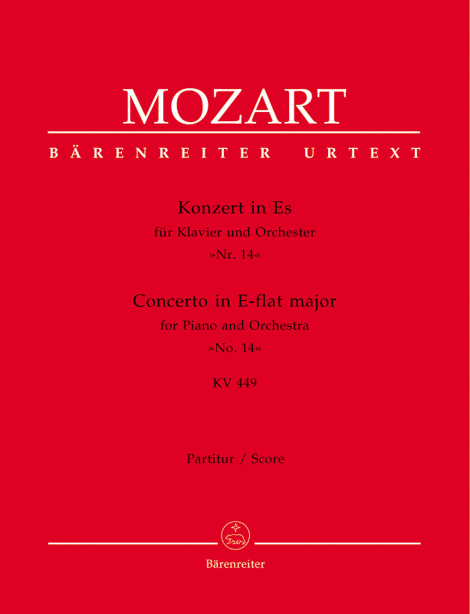Concerto For Piano And Orchestra No. 14 In E-Flat Major K. 449