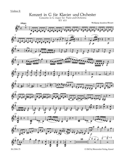 Concerto For Piano And Orchestra No. 17 In G Major K. 453