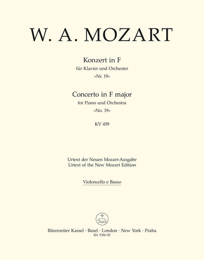 Concerto For Piano And Orchestra No. 19 In F Major K. 459