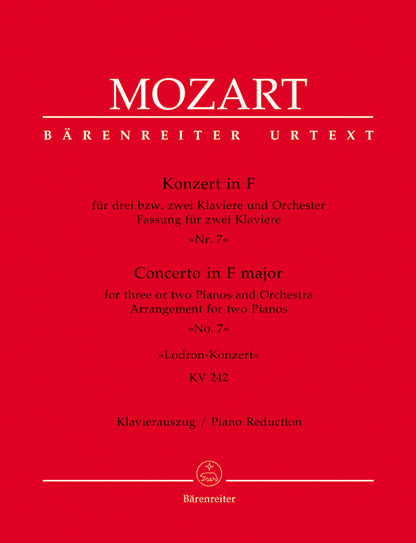 Concerto For Three Or Two Pianos And Orchestra No. 7 In F Major K. 242 "Lodron Concerto"