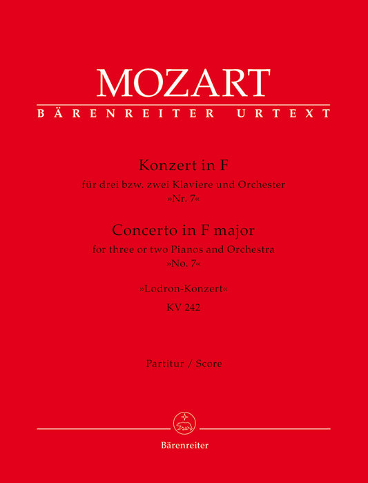 Concerto For Three Or Two Pianos And Orchestra No. 7 In F Major K. 242 "Lodron Concerto"