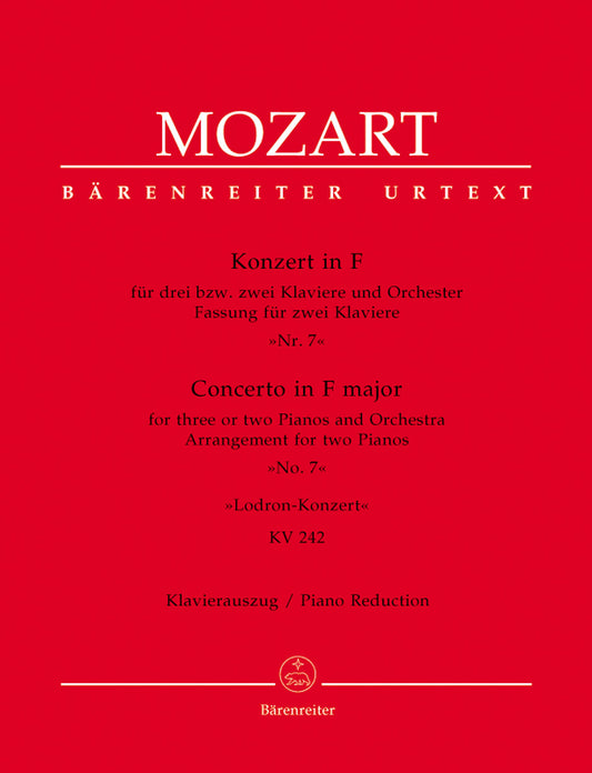 Concerto For Three Or Two Pianos And Orchestra No. 7 In F Major K. 242 "Lodron Concerto"