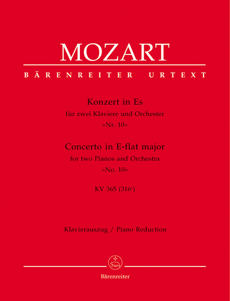 Concerto For Two Pianos And Orchestra No. 10 In E-Flat Major K. 365 (316A)
