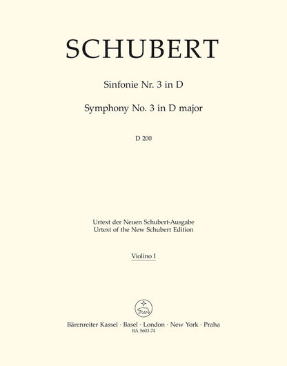 Symphony No 3 in D for Violin 1