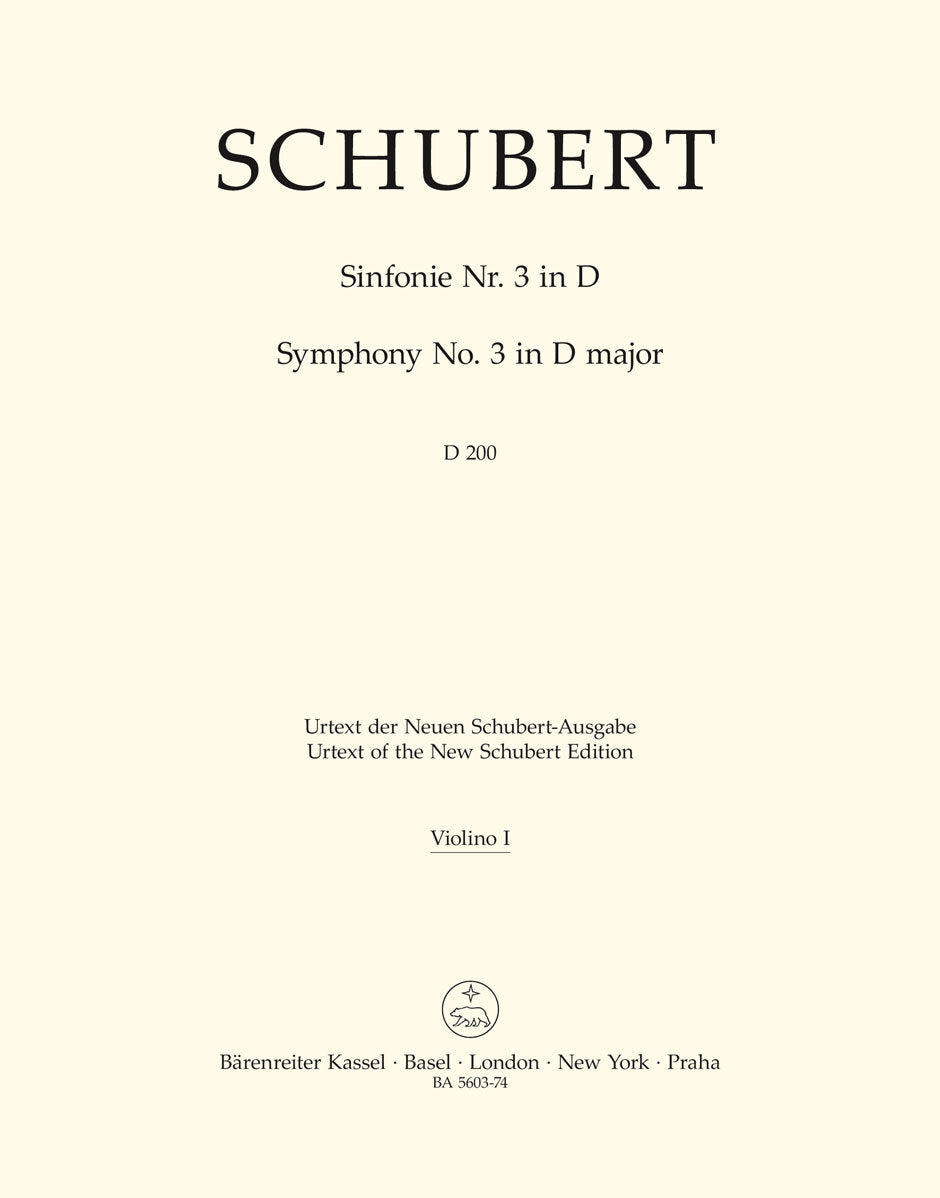 Symphony No 3 in D for Violin Sheet Music