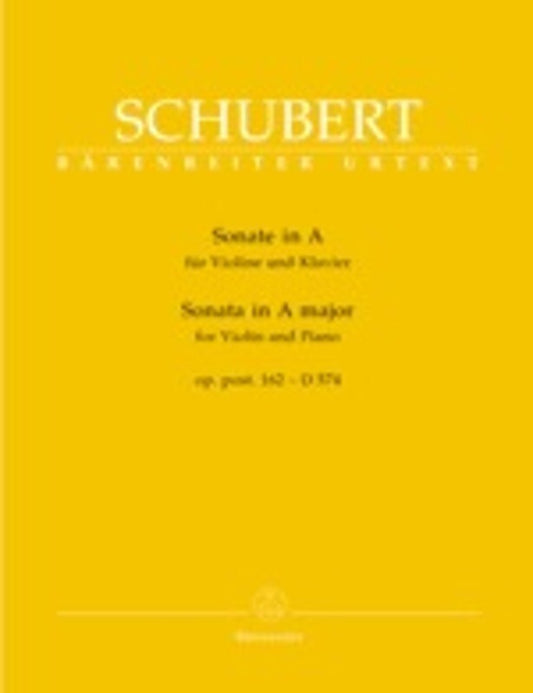 Schubert - Sonata A Major Op 162 D574 Violin/Piano Urtext (Softcover Book) Urtext Edition Book