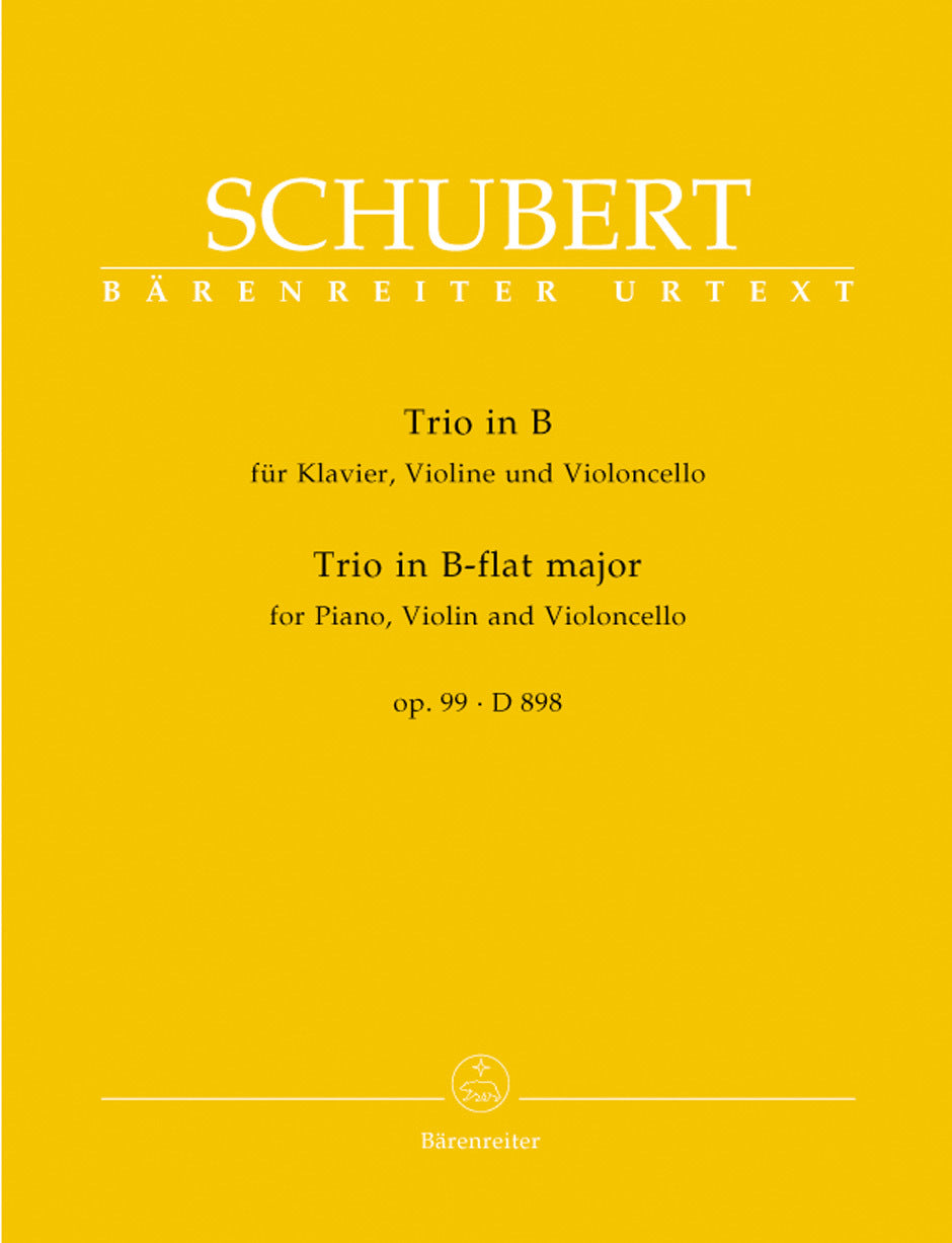 Trio For Piano, Violin And Violoncello In B-Flat Major Op. 99 D 898