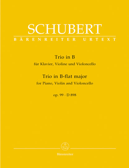 Trio For Piano, Violin And Violoncello In B-Flat Major Op. 99 D 898