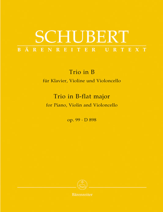 Trio For Piano, Violin And Violoncello In B-Flat Major Op. 99 D 898