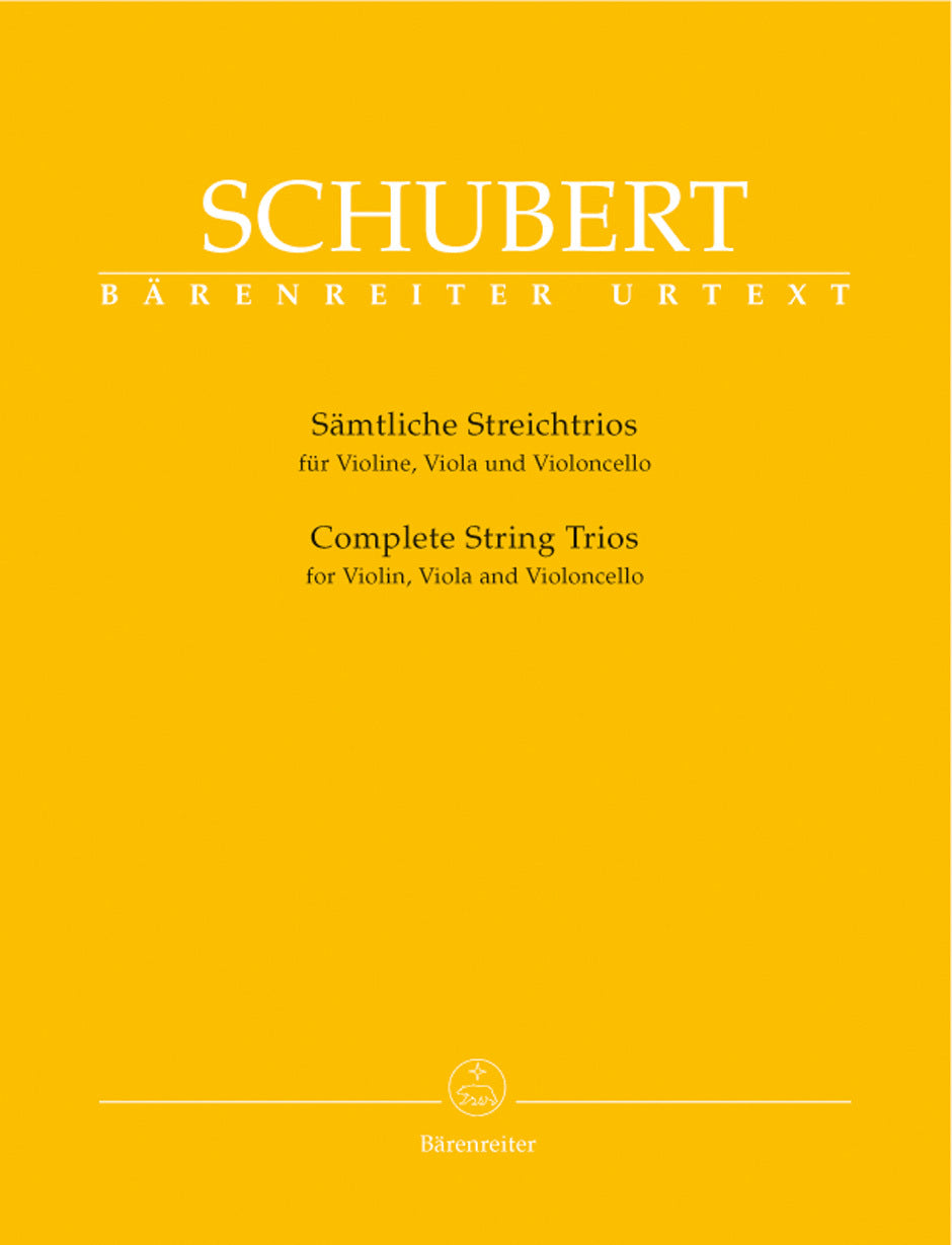 Schubert Complete String Trios Set of Parts - B Flat - Barenreiter
