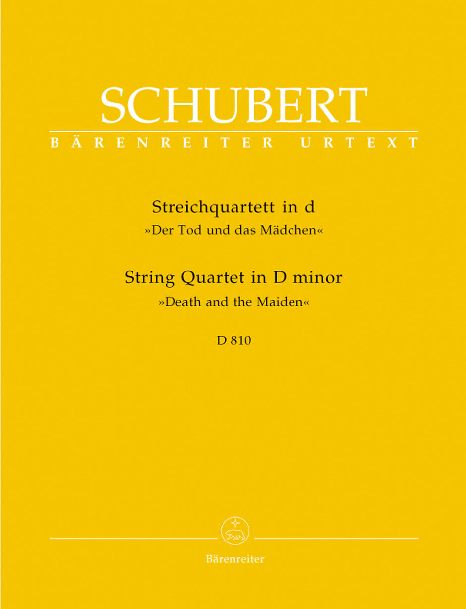 Schubert String Quartet D Minor D 810 Parts Edition Urtext New Schubert Edition