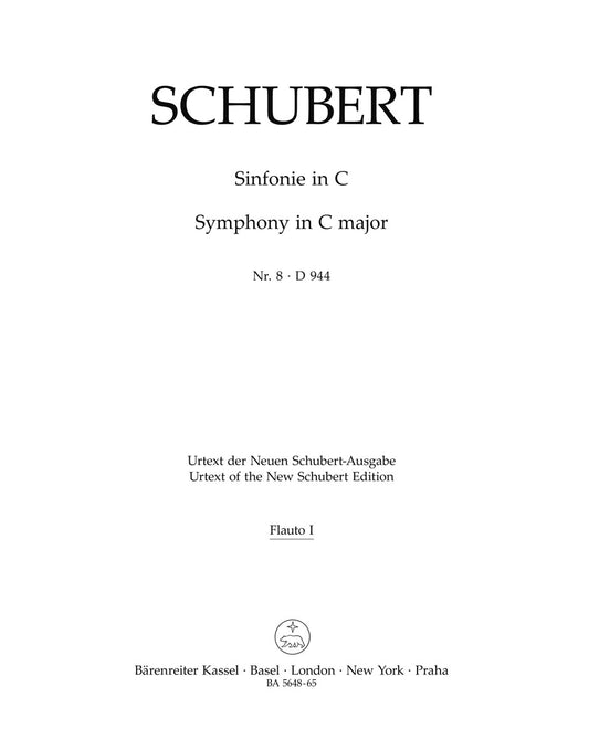 Symphony No 8 The Great in C Wind Set - Full Orchestra Sheet Music