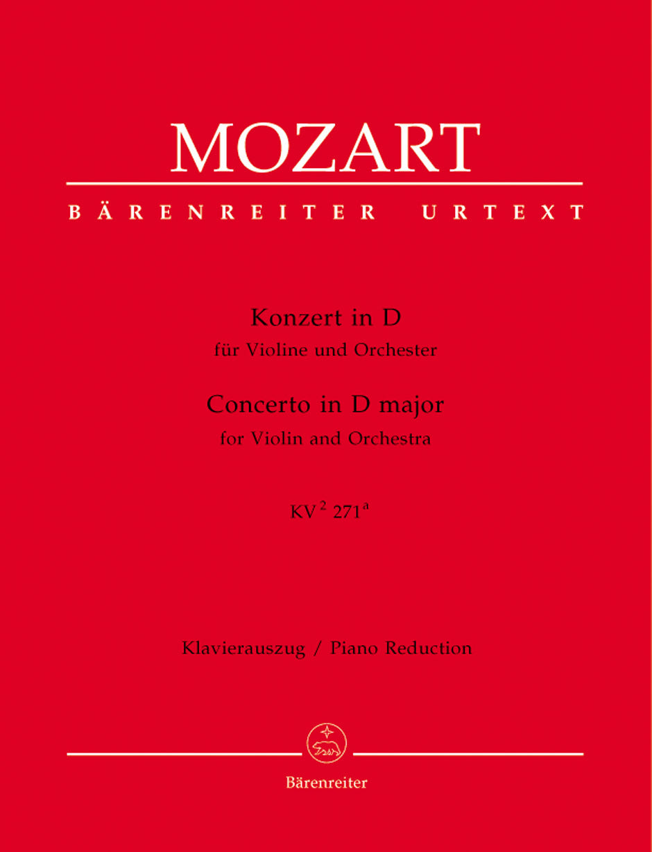 Concerto For Violin And Orchestra In D Major K². 271A (271I)