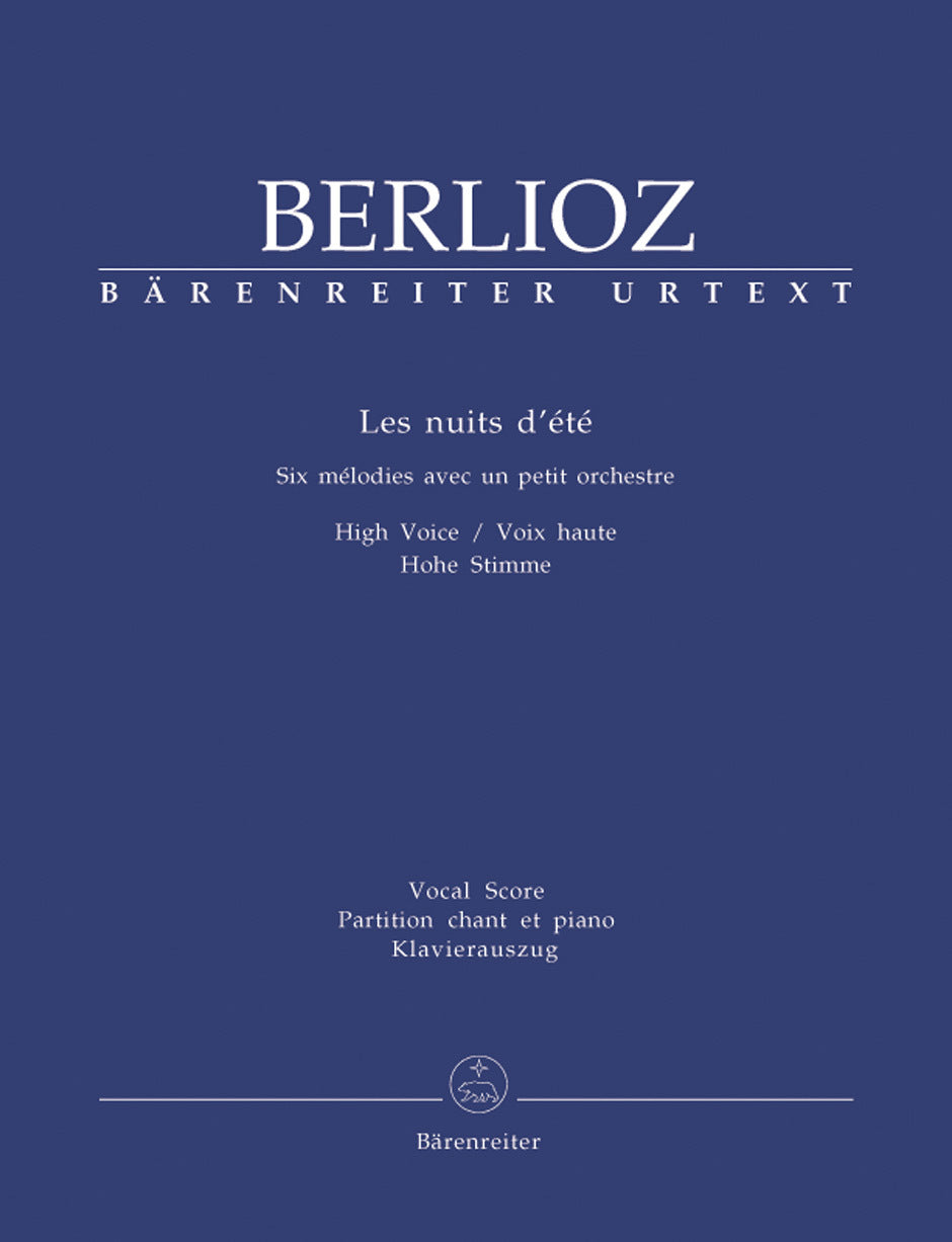 Les Nuits D'Été For Solo Voice And Orchestra Op. 7 Hol. 81B