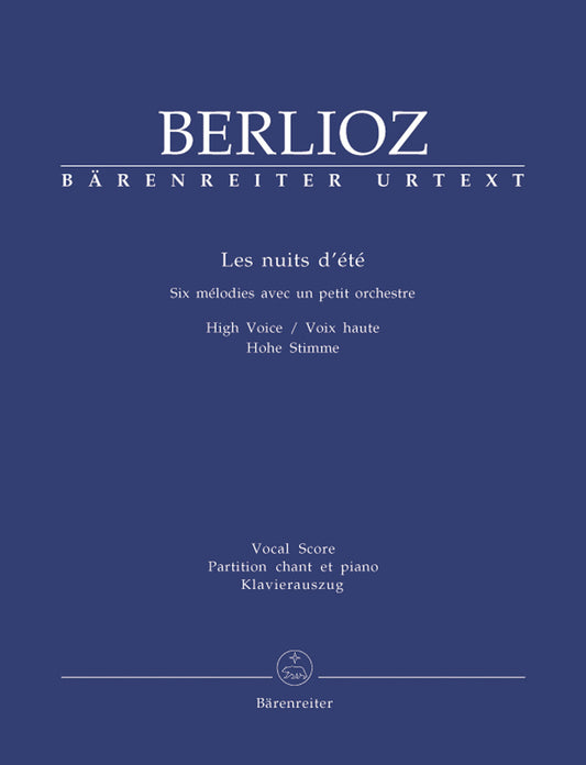 Les Nuits D'Été For Solo Voice And Orchestra Op. 7 Hol. 81B