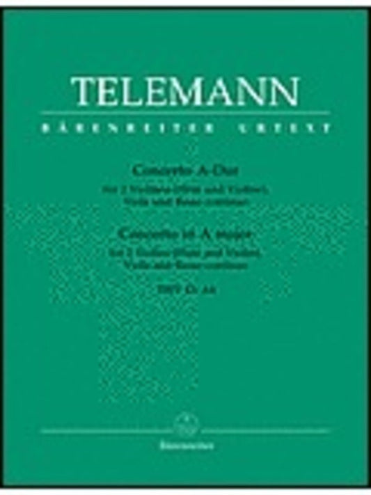 Concerto A Twv 43:A4 2Violin Viola Bc Book