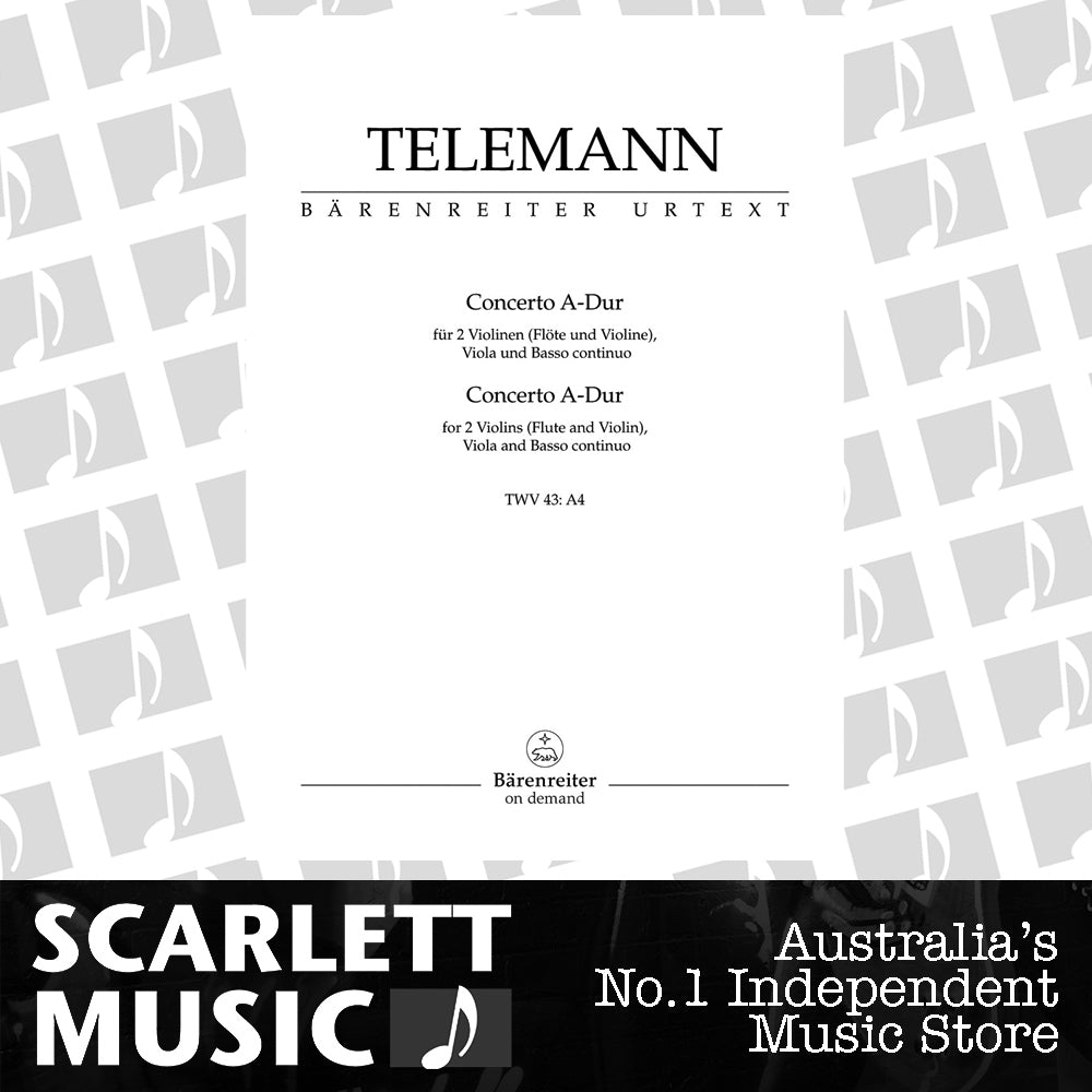 Concerto For Two Violins (Flute And Violin), Viola And Basso Continuo In A Major Twv 43:A4 — view 2