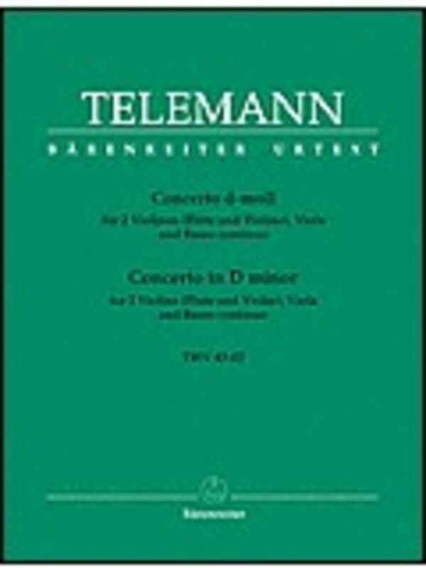 Concerto D Min Twv 43/D2 2Violin Viola Bc Score/Parts Book