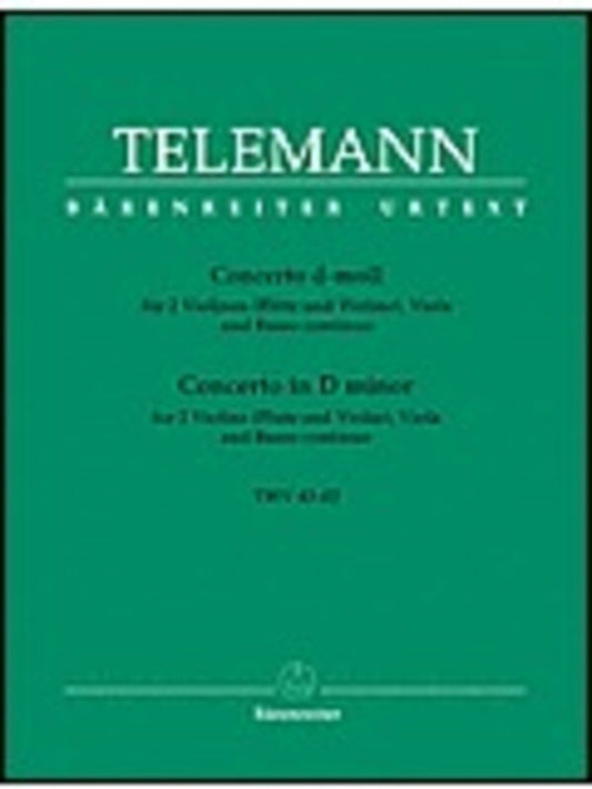 Concerto D Min Twv 43/D2 2Violin Viola Bc Score/Parts Book
