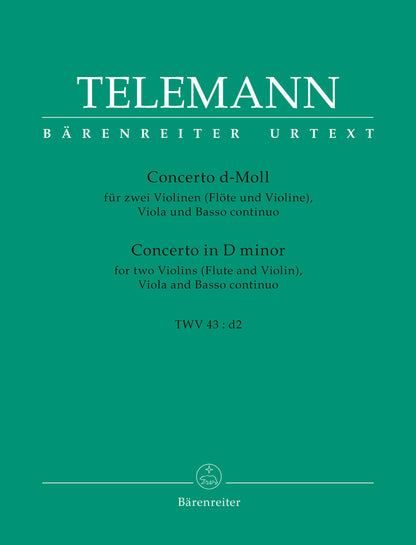 Concerto Für Zwei Violinen (Flöte Und Violine), Viola Und Basso Continuo D-Moll Twv 43:D2