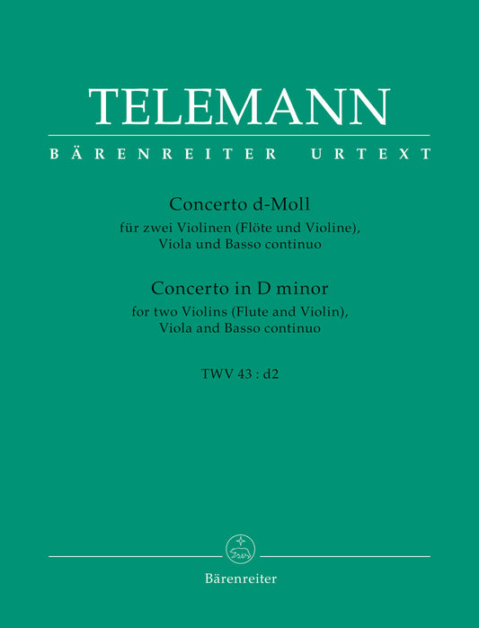 Concerto Für Zwei Violinen (Flöte Und Violine), Viola Und Basso Continuo D-Moll Twv 43:D2