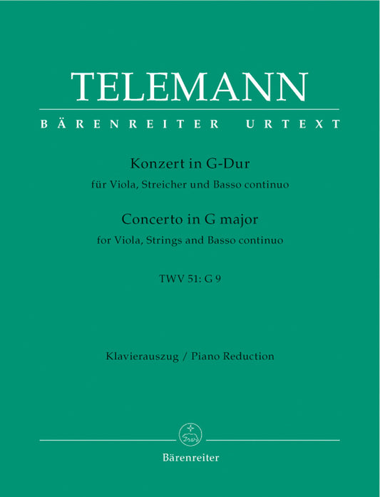 Concerto For Viola And Orchestra In G Major Twv 51:G9