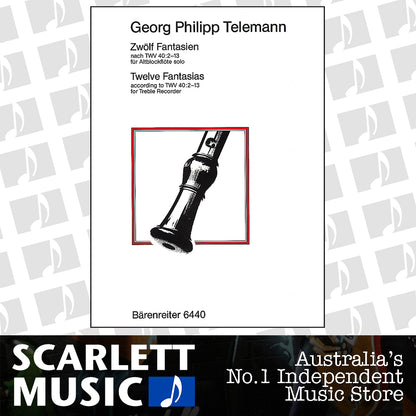 Twelve Fantasias For Treble Recorder Solo — view 2