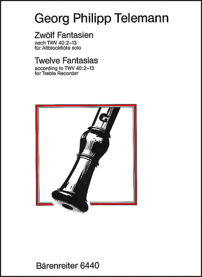 Twelve Fantasias For Treble Recorder Solo