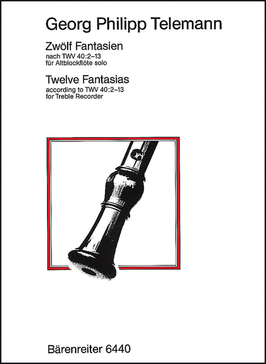Twelve Fantasias For Treble Recorder Solo