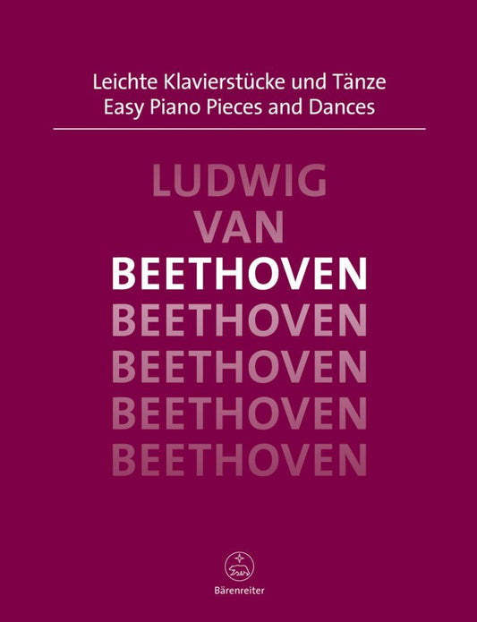 Beethoven Easy Piano Pieces and Dances Urtext by Barenreiter, 32 Pages