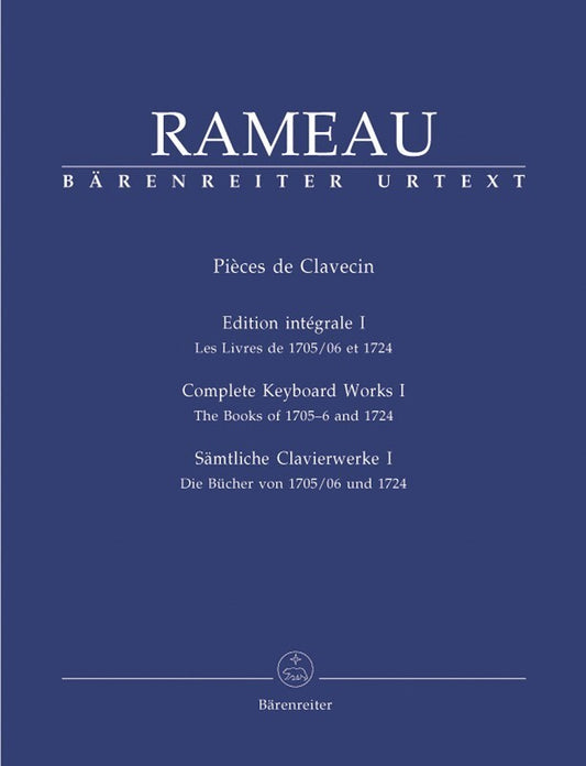 Rameau - Complete Keyboard Works Book 1 Urtext Edition Book