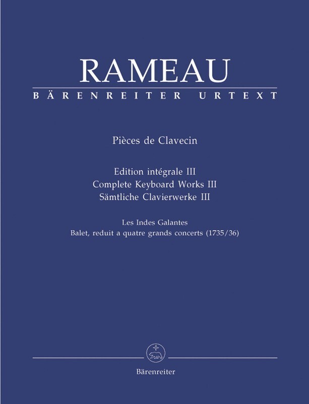 Rameau - Complete Keyboard Works Book 3 Urtext Edition Book