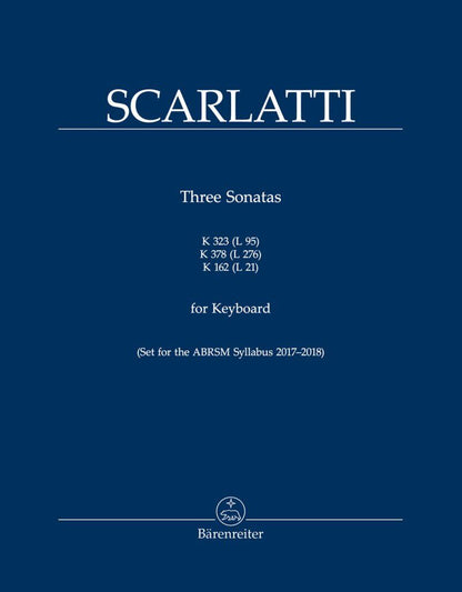 Scarlatti - 3 Sonatas K323 K378 K162 for Piano - Barenreiter, 11 Pages