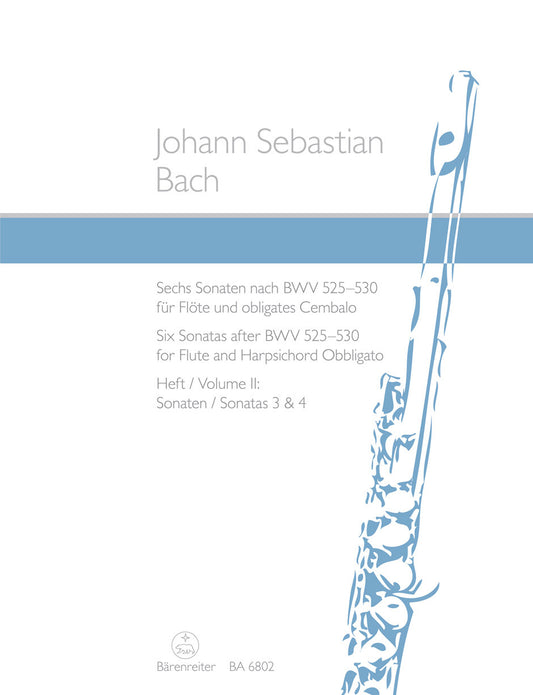 Sonatas 6 Book 3 BWV 529/30 Flute Sheet Music