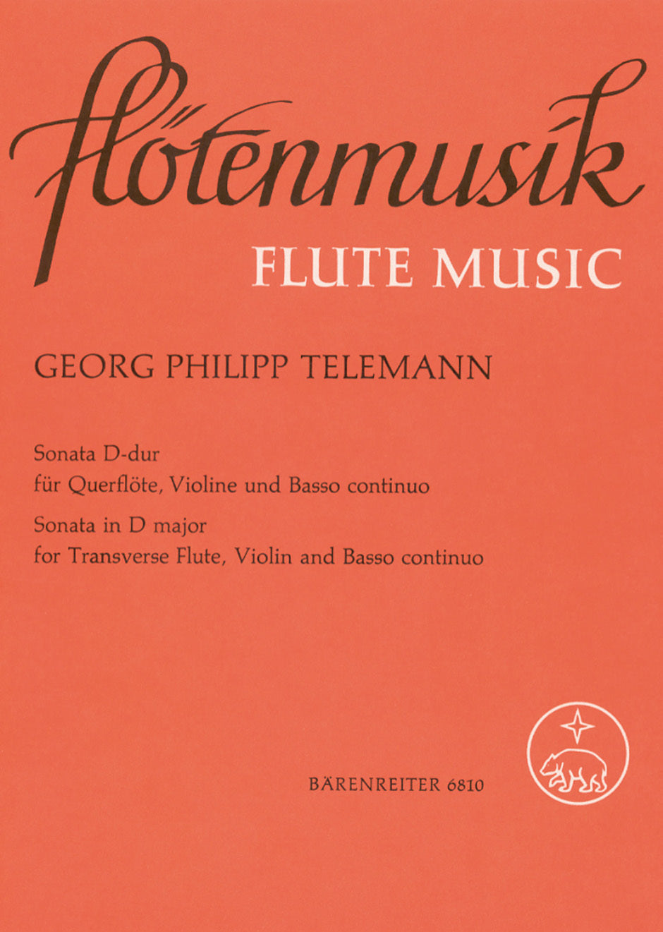 Sonata Für Querflöte, Violine Und Basso Continuo D-Dur Twv 42:D4