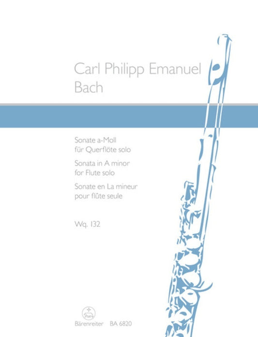 Sonata A Min Wq 132 Ed Harras Flute Solo Book