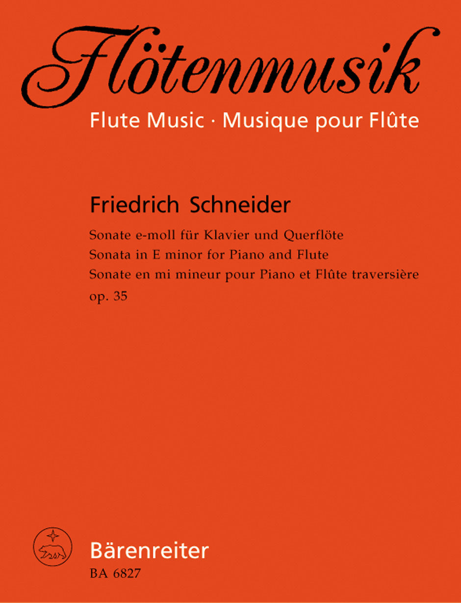 Sonata For Flute And Piano In E Minor Op. 35