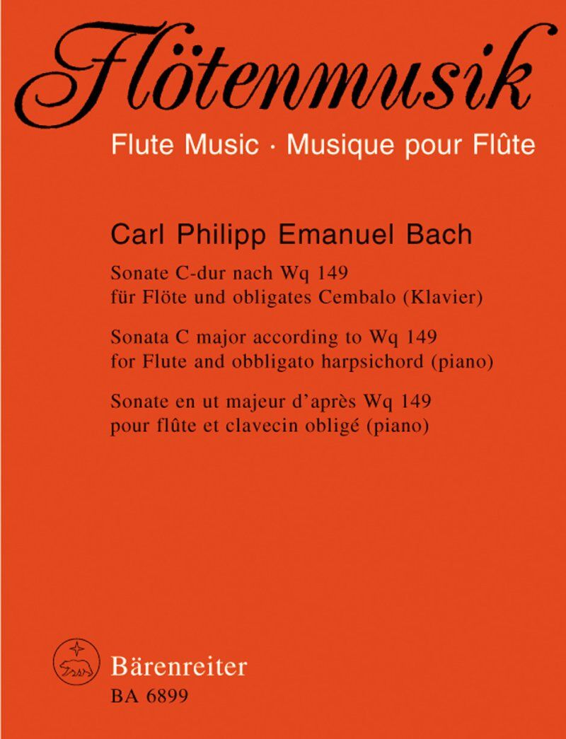 CPE Bach - Sonata in C Major Wq 149 for Flute and Piano