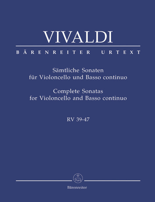 Vivaldi Complete Sonatas for Cello & Continuo - Scholarly Edition
