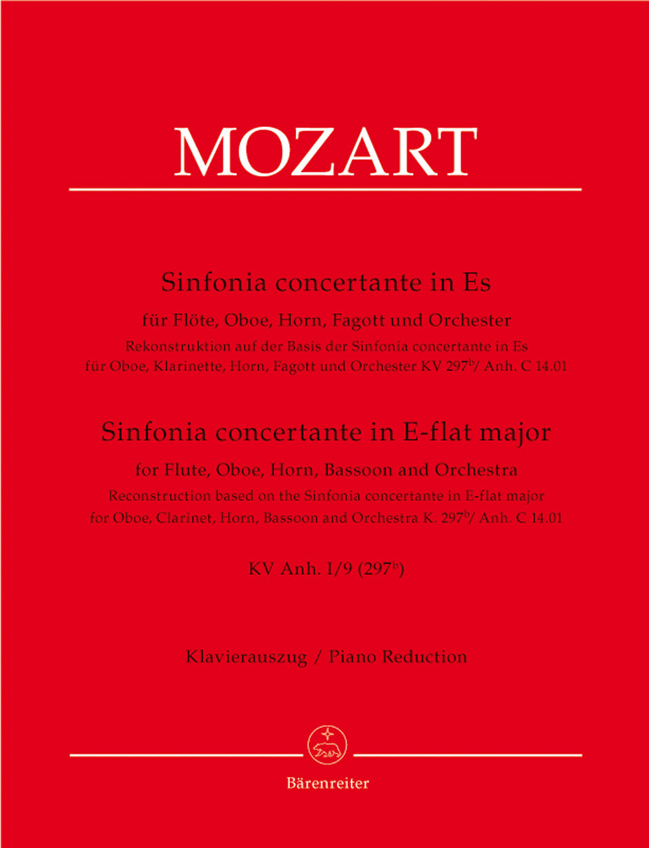 Sinfonia Concertante For Four Wind Instruments And Orchestra In E-Flat Major K. Anh I/9(297B)