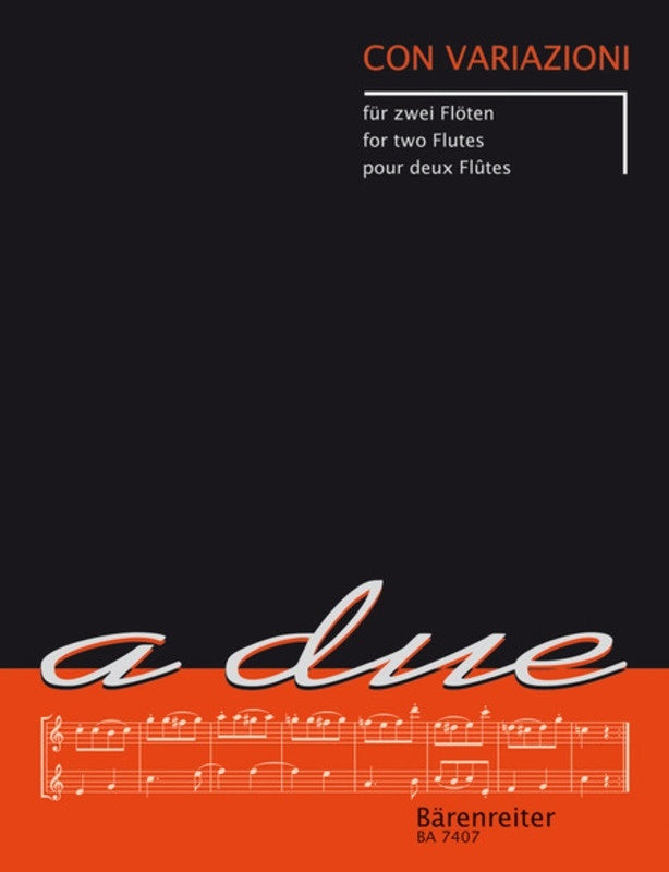 Con Variazioni For Two Flutes Book