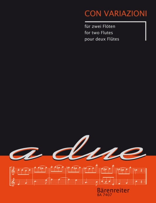 Con Variazioni For Two Flutes Book
