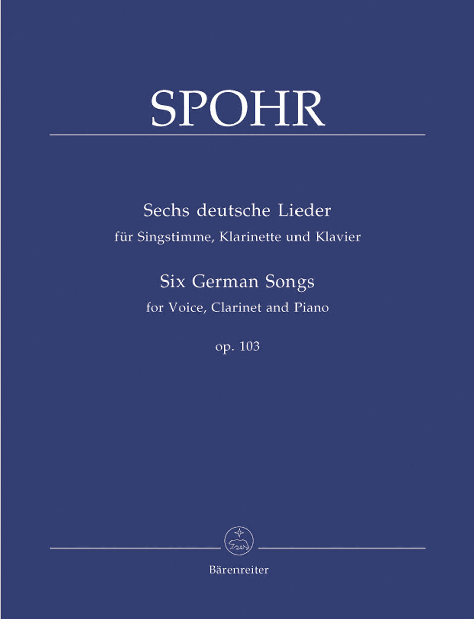 Six German Songs For Voice, Clarinet And Piano Op. 103