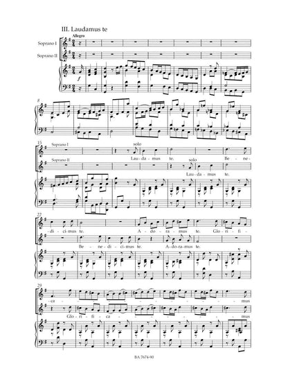 Gloria RV589 Vocal Score - Vivaldi Barenreiter BA7674-90 — view 3