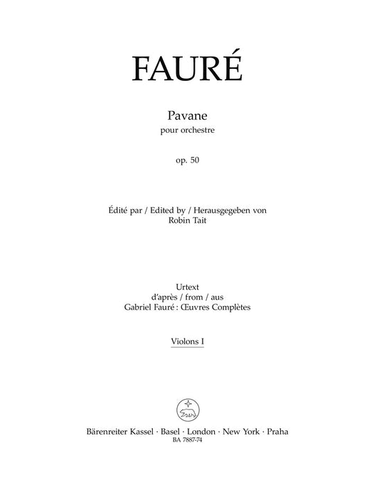 Pavane For Orchestra Op. 50 N 100A