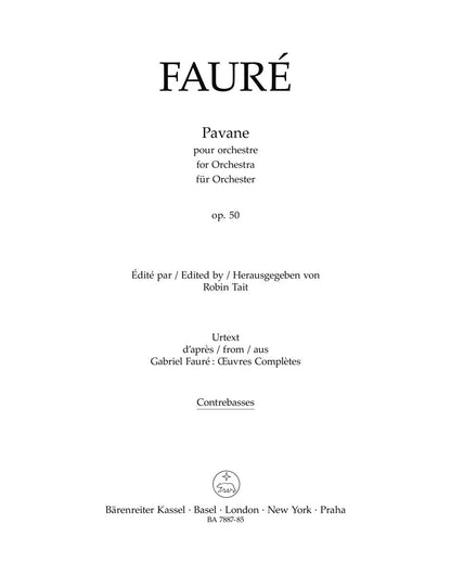 Pavane For Orchestra Op. 50 N 100A
