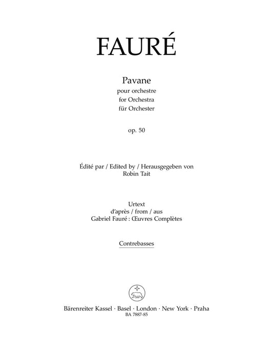 Pavane For Orchestra Op. 50 N 100A